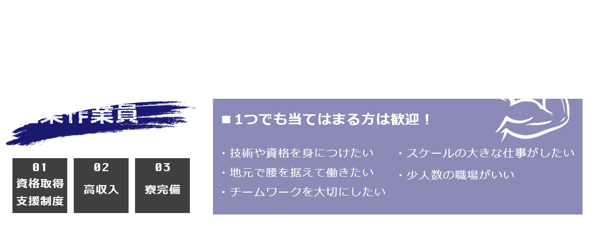 建設作業員（正社員）募集